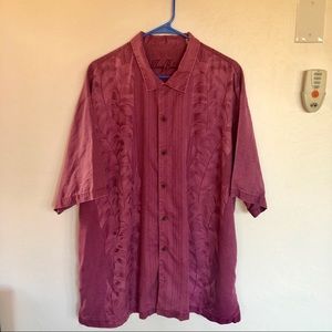 Tommy Bahama 100% Silk Pattern Shirt - XXL